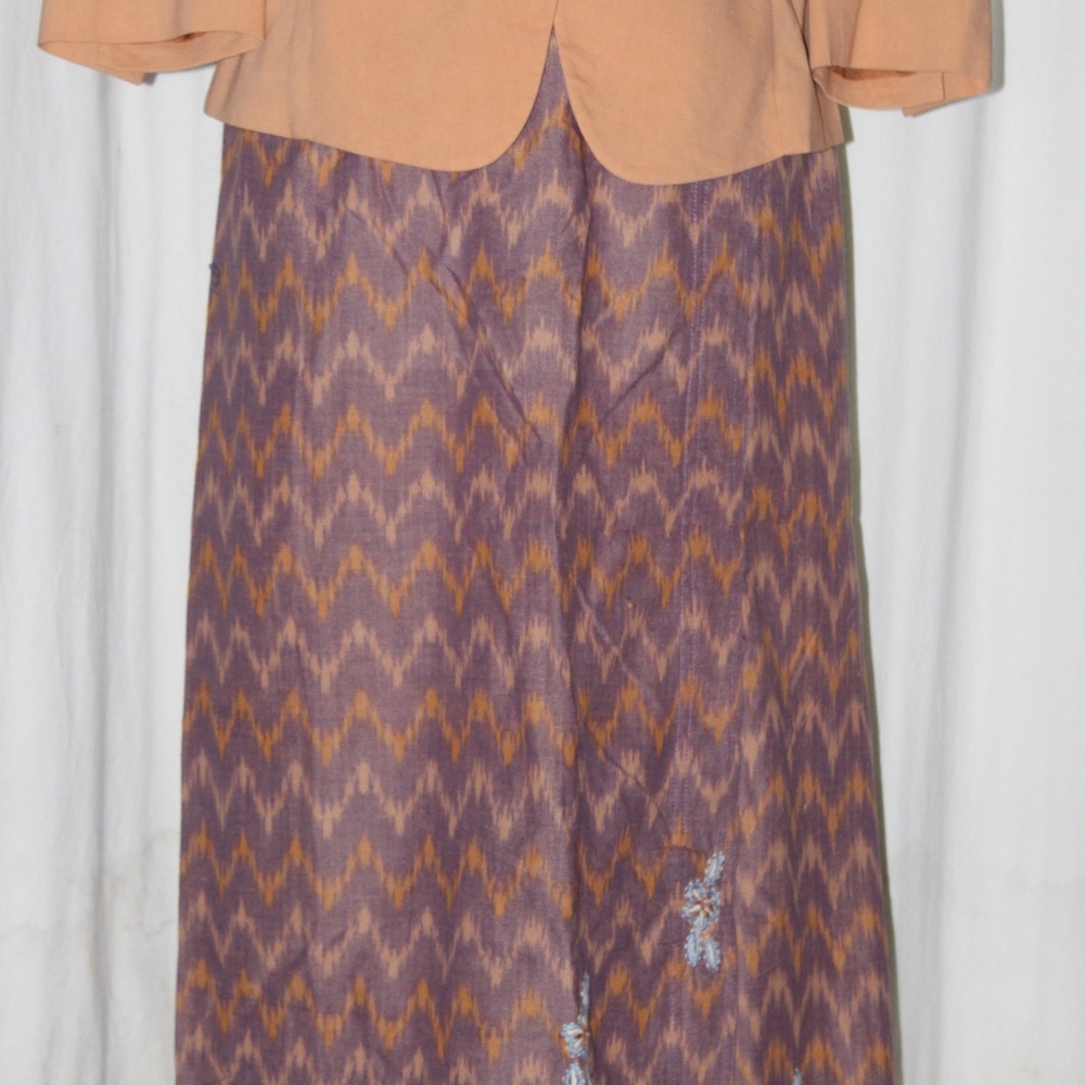 Marketplace Handwork of India Beautiful Ikat Maxi Skirt, S